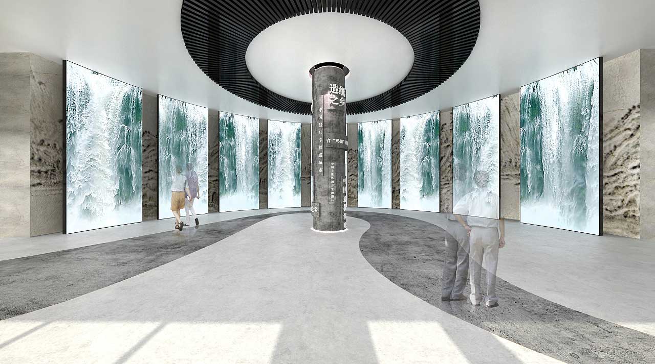 富陽數(shù)字規(guī)劃館設(shè)計(jì)效果圖-總概況廳